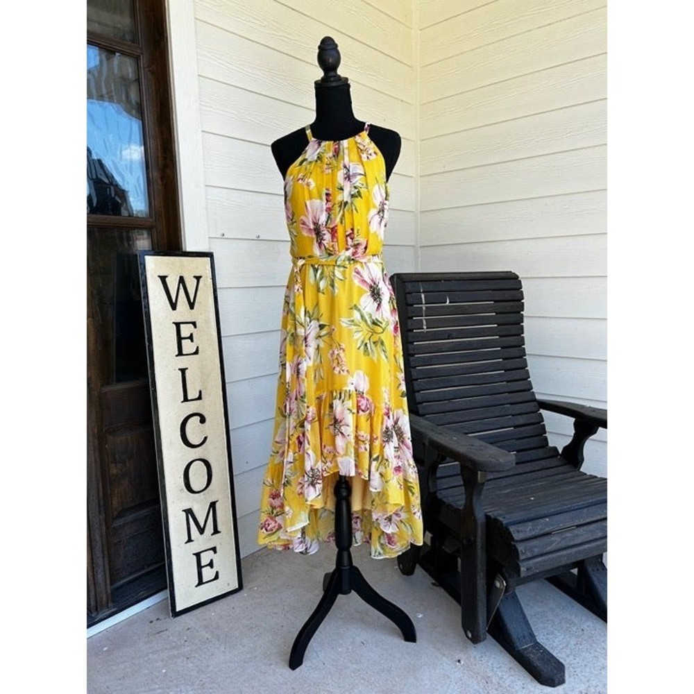 Vince Camuto Floral Dress, high/low